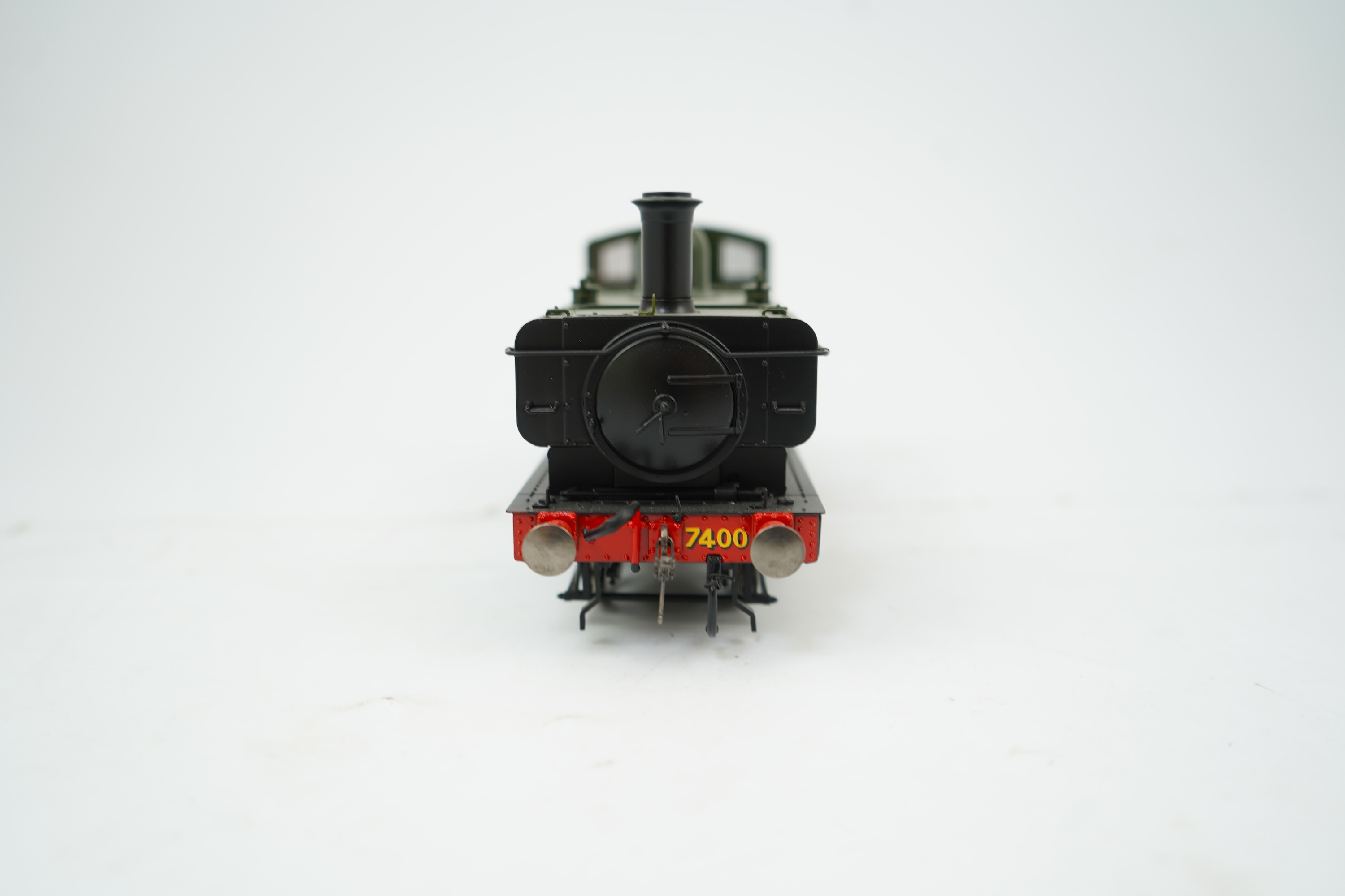 An 0 Gauge ‘Super O’, made in China, model of GWR Class 74xx, 7400, 0-6-0T locomotive, powered for two rail operation.